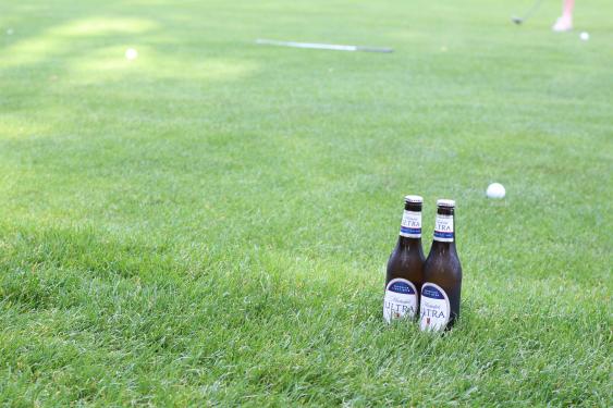 Beers and golfballs...
